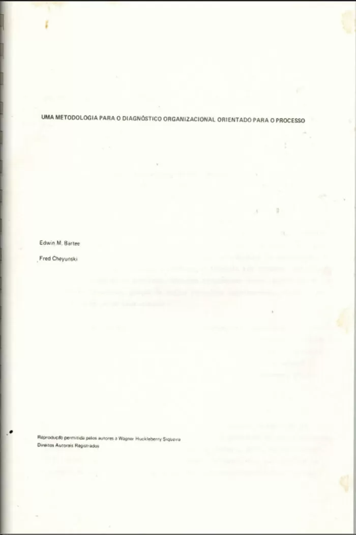 Uma Metodologia para o Diagnóstico Organizacional Orientado para o Processo