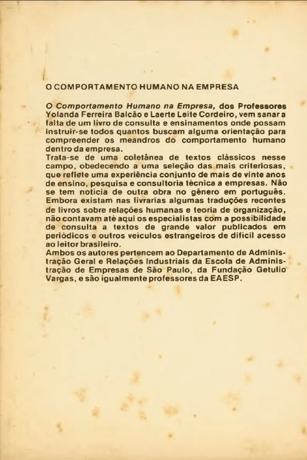 COMPORTAMENTO ADMINISTRATIVO